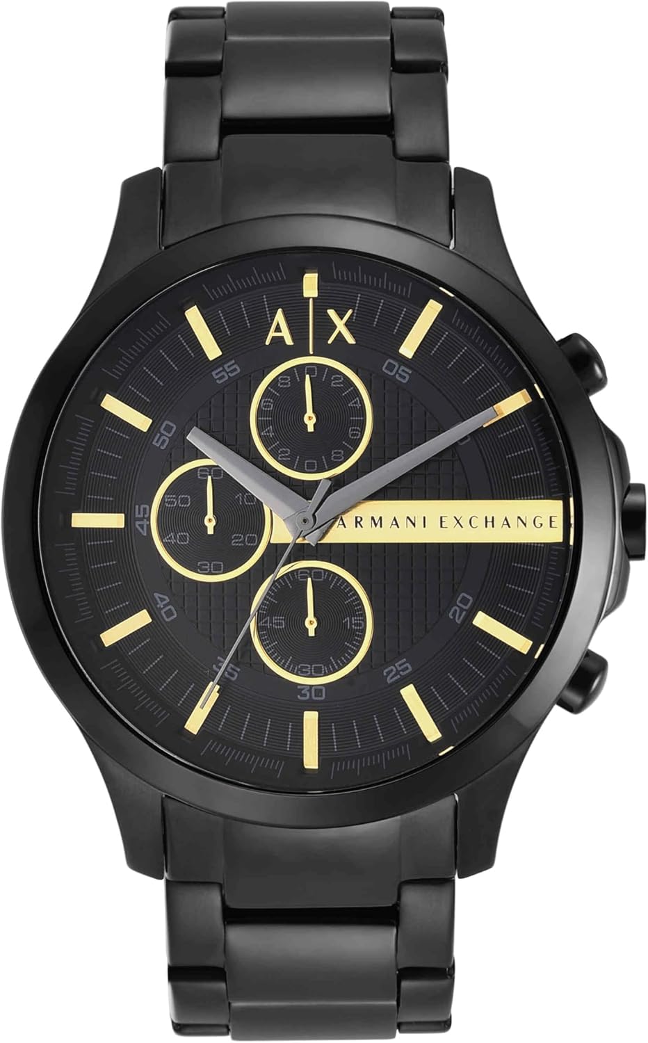 Armani Exchange reloj de hombre cronógrafo de cuarzo, caja de 46 mm, acero negro