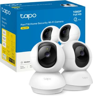 Tapo C200P2 cámara de vigilancia WiFi interior 360º 1080p, pack de 2