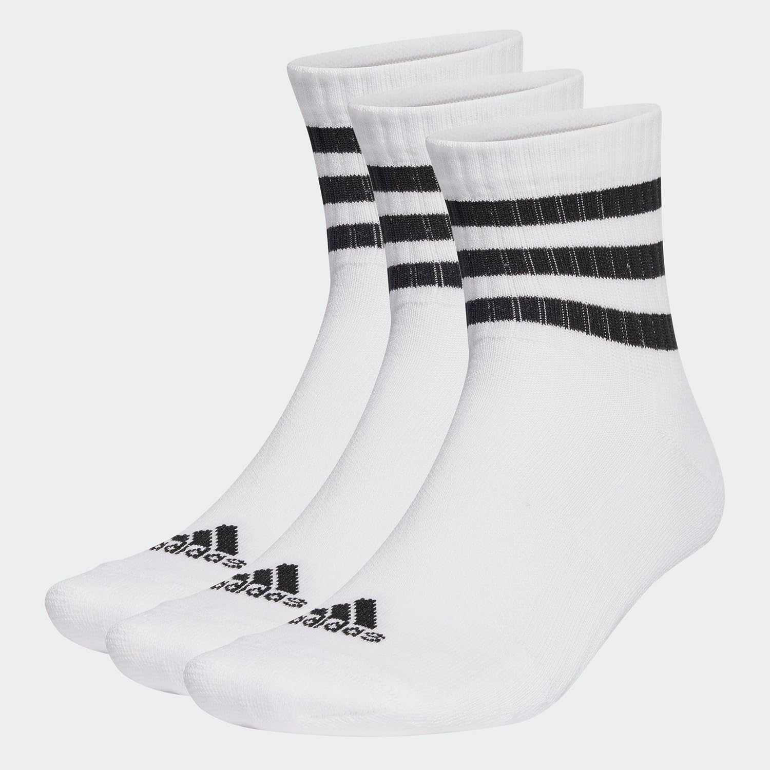 adidas 3-Stripes Cushioned Sportswear Calcetines Mid-Cut Unisex, pack de 3 pares