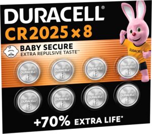 Duracell 2025 pilas de botón de litio CR2025 pack de 8