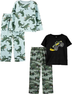 Simple Joys by Carter's Pijama de poliéster de 4 piezas para niños