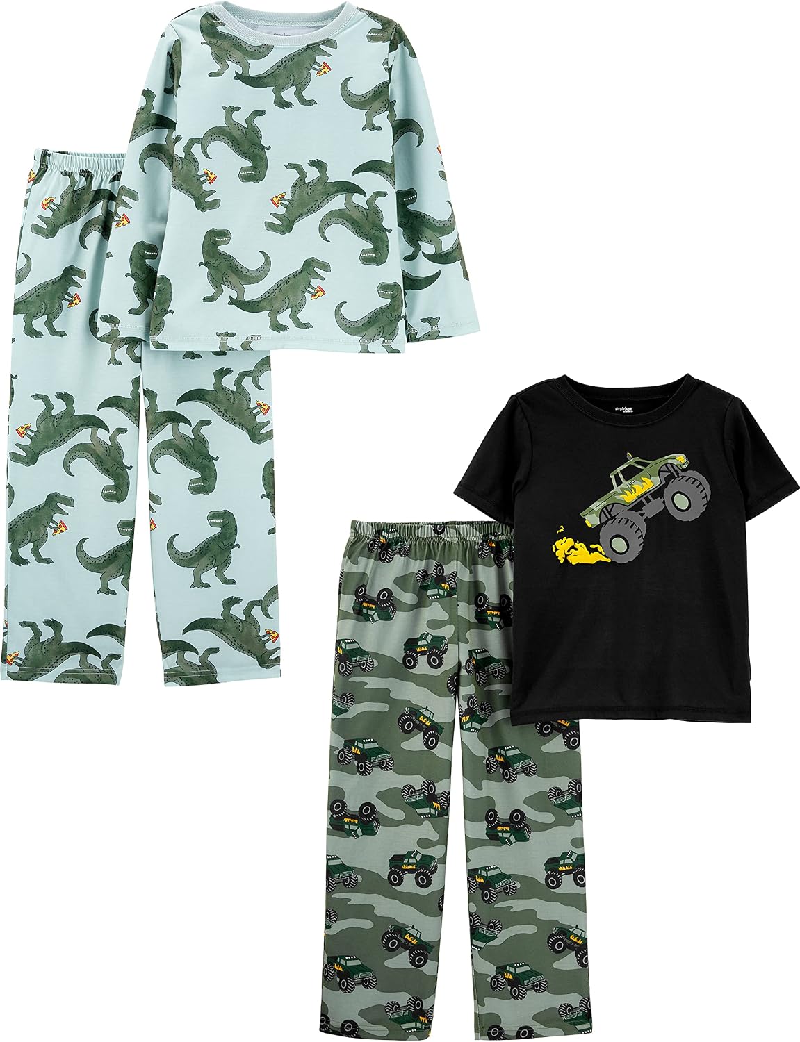 Simple Joys by Carter's Pijama de poliéster de 4 piezas para niños