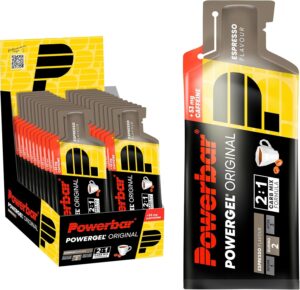 Powerbar PowerGel Espresso con cafeína, pack de 24 geles de 41 g
