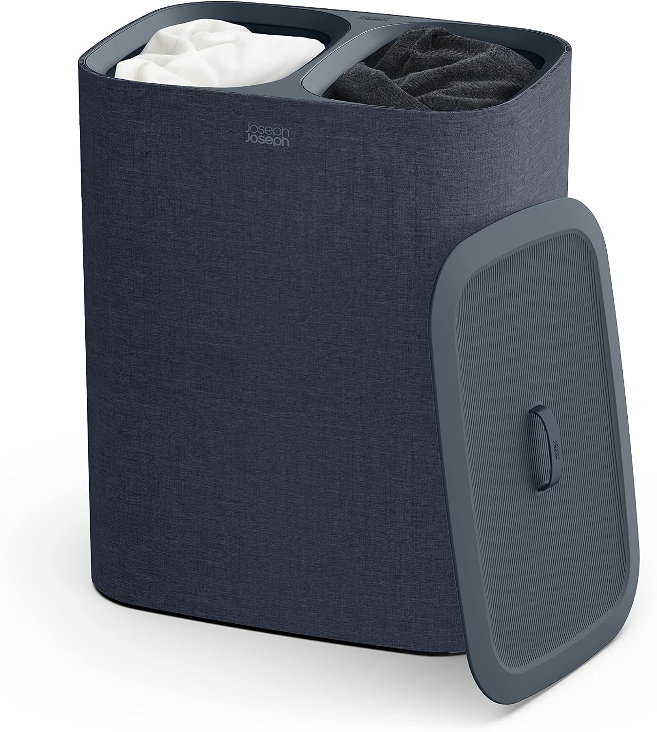 Joseph Joseph Tota Cesto de Ropa Sucia de 90 litros con Tapa, negro y azul