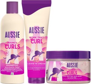 Aussie Rizos Definidos pack champú, mascarilla y crema de peinado sin sulfatos