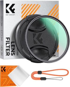 K&F Concept Nano-Klear Filtro Black-Mist 1/4 con Tapa, 40,5 mm
