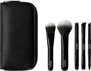 KIKO Milano Travel Brush Set 5 Brochas con Neceser de Viaje