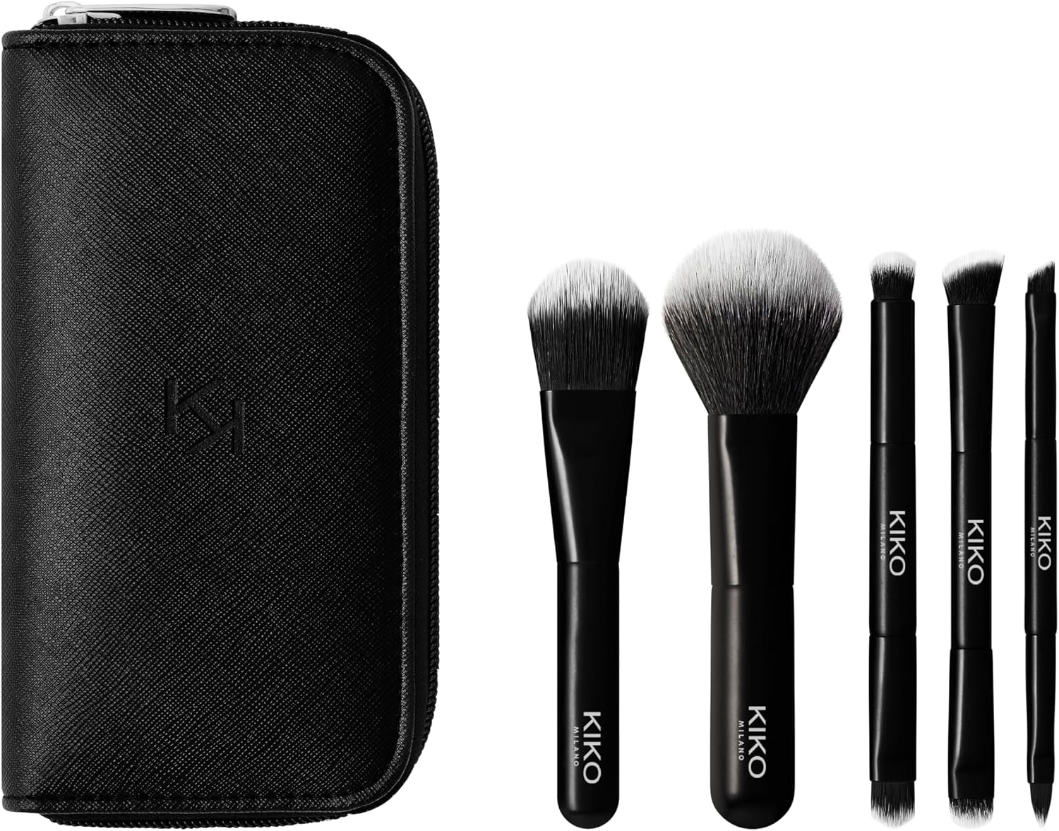 KIKO Milano Travel Brush Set 5 Brochas con Neceser de Viaje